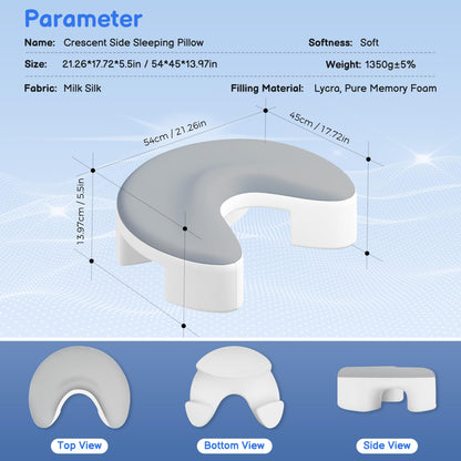 💤Ergonomický boční spací polštář s průramky - opora krku a ramen